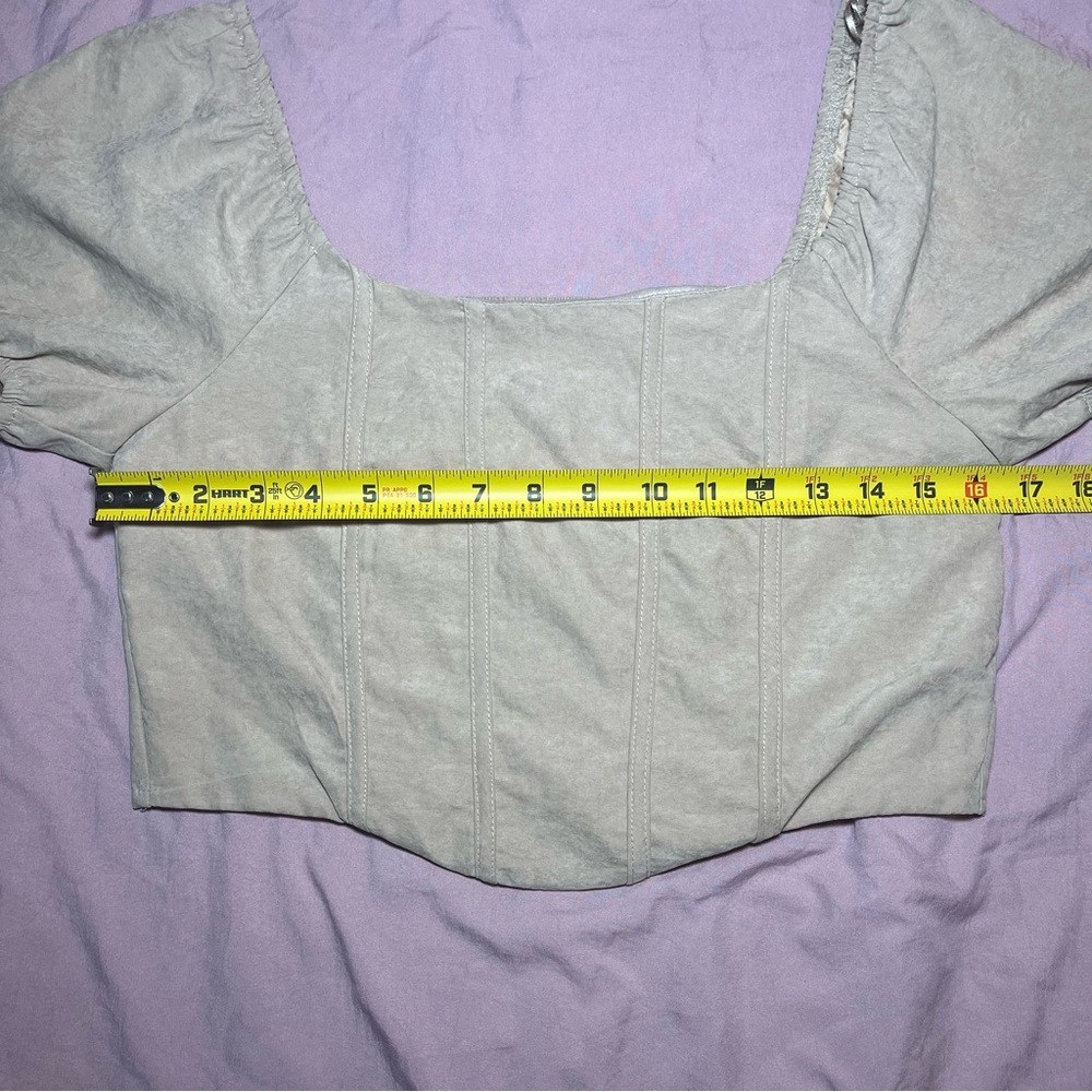 Kirious Los Angeles Women's Tan Crop Top sz Large - Picture 4 of 8